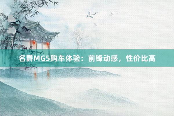 名爵MG5购车体验：前锋动感，性价比高